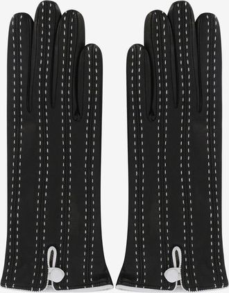 Sermoneta Gloves Handschuhe aus Leder mit Steppn&auml;hten