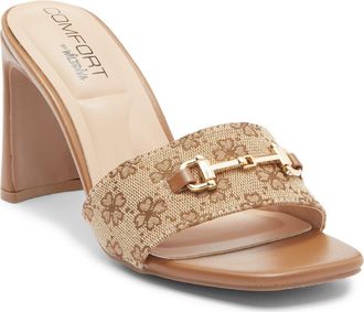 Wild Diva Viera Block Heel Bit Sandal in Brown at Nordstrom Rack, Size 6.5