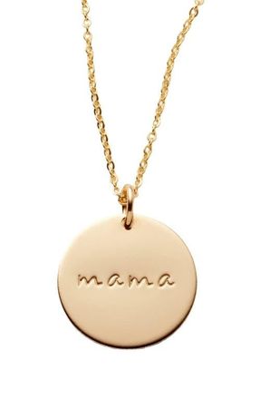 Made by Mary Mama Disc Necklace in Gold Filled at Nordstrom