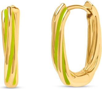 Bruno Magli Serena Gold Hoop Earrings, Verde
