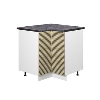 Vicco Armario De Esquina Fame-line, Panel De Roble, 80.5 Cm, Et Antracita