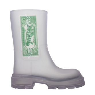 Off-white Transparent Pvc Ankle Mens Boots