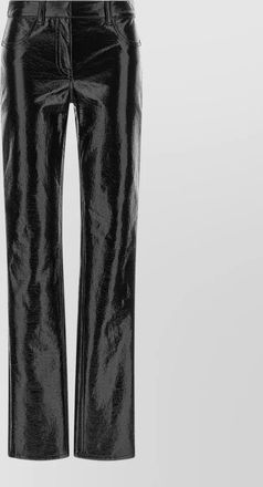 Courr&egrave;ges vinyl straight-leg trousers