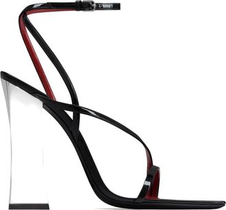 Saint Laurent Stijlvolle Zomer Sandalen voor Vrouwen - Dames - Sandalen met hakken - Zwart - 38 1/2 EU - Schoenen