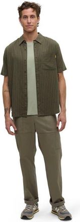 tentree Dundas Shirt in Deep Olive/double Stripe at Nordstrom, Size Xx-Large