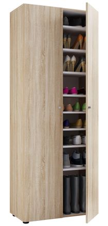 ebuy24 Ebuy24 - Gabinete De Zapato De Madera Vcm Dimensiones: An. 70 X Al. 178 X T. 40 Cm Gabinete Todo Uso 9 Compartimentos - Vandol (sonoma Oak (s&auml;gerau))