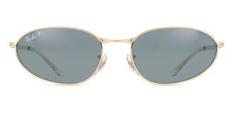 Ray-Ban RB3734 Polarized 001/3R Mens Sunglasses Gold Size 59