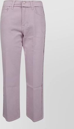 7 For All Mankind high waist straight ankle denim trousers