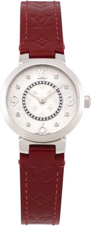 Louis Vuitton Womens Tambour Slim Diamond Watch (Authentic Pre-Loved)