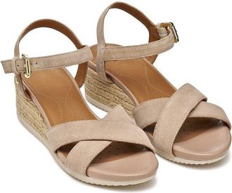 Geox Leren sandalen met sleehak Ischia Corda