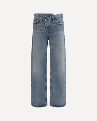 A Gold E Arc Criss Cross Jeans Female 27