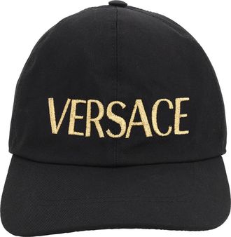 Versace Black Embroidered Logo Baseball Cap, Size 59