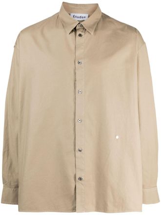 Études Studio Destroyed Illusion cotton shirt - Brown