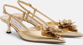 Jimmy Choo London Mimmi 50 leather slingback pumps