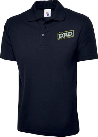 Generic Embroiderd Best Dad On The Galaxy Fathers Day Best Dad Polo Shirt Unisex Adults Gift Polo (Navy, M, m)