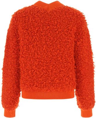 Bottega Veneta Womens Red Boucle Sweater 6022 Maglieria