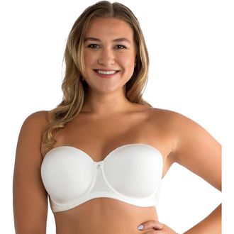 Affinitas Elise Strapless Bra in Pearl White at Nordstrom, Size 40Ddd