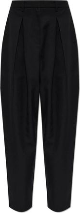 Rotate High-Waisted Broeken - Dames - Wijde Broeken - Zwart - 2XS - Wol - Broeken