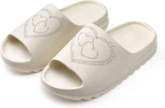 Generic Diamond Heart Slides for Women Men Soft Thick Bottom Coconut Slippers Sandals for Bathroom Beach
