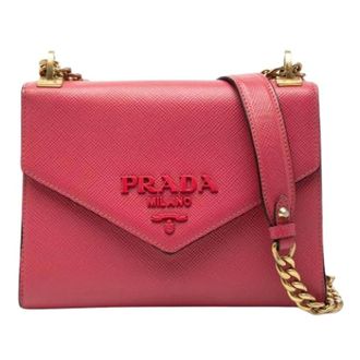 Prada Pre-owned Cross Body Bags, female, Pink, Size: ONE SIZE Pre-owned Saffiano Crossbody Bag
