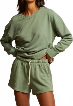 perfectwhitetee Tyler French Terry Pullover Sweatshirt In Aloe