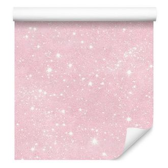 OEM Carta Da Parati Glitterata Rosa Cipria, Bianca E Corallo Per Soggiorno E Camera Da Letto, 50x1000 Cm