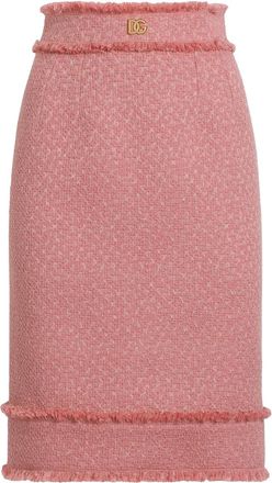 Dolce & Gabbana Gonna DNA con placca logo - Rosa