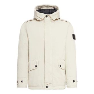 Stone Island High-neck Hooded Jacket Plaster 791541349-V0097