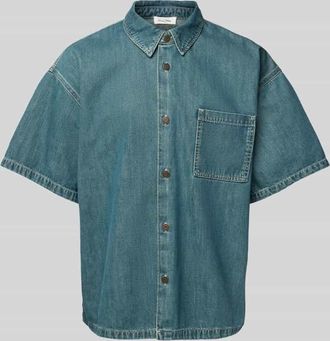American Vintage American Vintage Freizeithemd in Denim-Optik Modell OZYR in Dunkelblau, Gr&ouml;&szlig;e M/L
