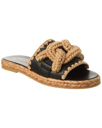 Tod's TodS Gomma Leather Sandal