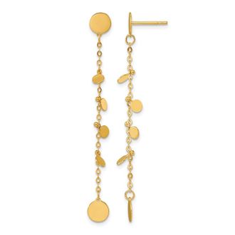 Diamond2Deal 14K Yellow Gold Polished Drop & Dangle Earrings
