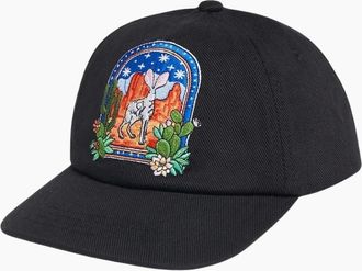 Casablanca Mens Casablanca Patch Cap LArche Du Desert Nuit Black Hat - Size: ONE size