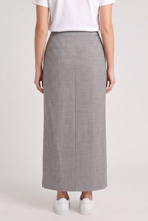 Brunello Cucinelli Wool Pencil Skirt - Grey