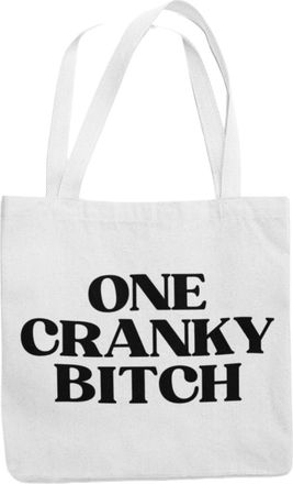 Generic Funny Tote Bag One Cranky Bitch (White)