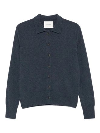 Lisa Yang Suzette polo-neck button cardigan - Blue