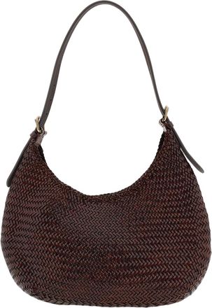 Dragon Diffusion Luna Mezza Shoulder Bag With Hand-Woven Leather