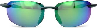 Maui Jim Occhiali da sole Hookipa Ultra a specchio con montatura a giorno - Verde