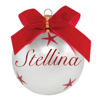 KASANOVA Pallina di Natale con scritta Stellina 10 cm