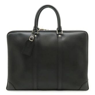 Louis Vuitton Pre-owned Handbags, male, Black, Size: ONE SIZE Pre-owned Porte-Documents Voyage Epi business bag