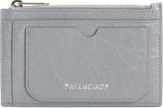 Balenciaga Superb Leather Card Case in 1108 Balenciaga Grey at Nordstrom