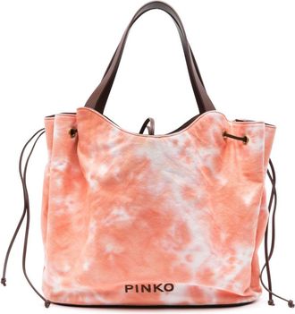 Pinko extra Pagoda tote bag - women - Cotton/Polyester - One Size - Orange