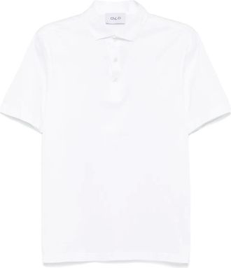 D4.0 Polo in cotone con ricamo logo - Bianco