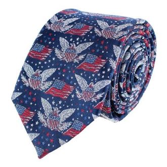 Trafalgar Store Legacy Soars Patriotic Bald Eagle Silk Novelty Necktie in Navy Blue at Nordstrom