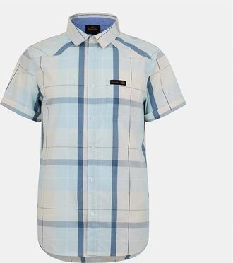 Bench Mens Shirt Ss Nalb - Yellow Blue Chk - Size: Regular/42