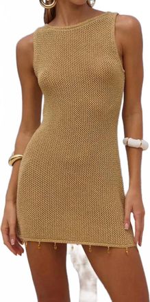 Runaway The Label Ariyah Sleeveless Mini Dress In Gold