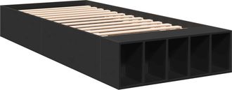 vidaXL Estructura De Cama Madera De Ingenier&iacute;a Negra 90x190 Cm Vidaxl