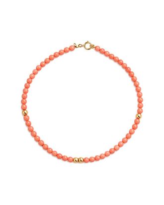 Jewelmak 14K Pink Coral Bracelet