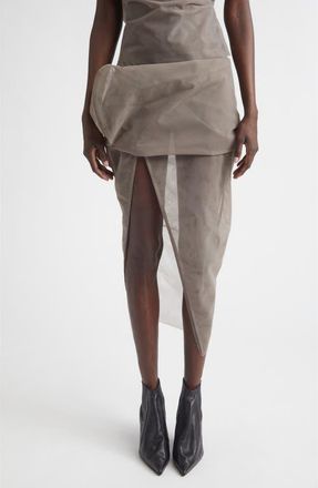 Rick Owens Sculpted Tulle Skirt in Dust at Nordstrom, Size 8 Us