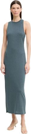 Sessun Danae Jersey Lange Jurk - Dames - Casual kleedjes - Blauw - XS - Katoen - Kleedjes