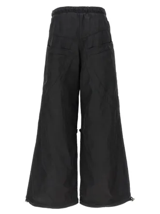 The Attico Oversized Nylon Cargo Pants - Black